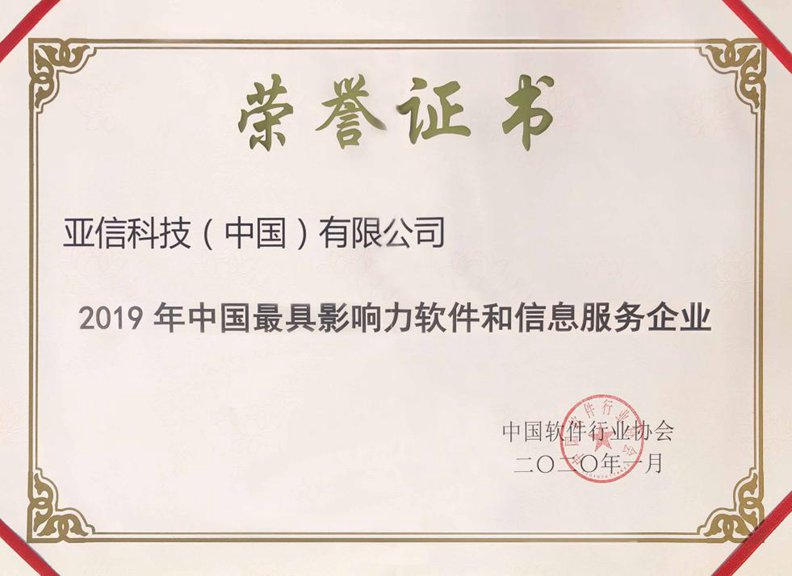 球友会网页版（中国）有限公司获“2019年中国最具影响力软件和信息服务企业”奖.jpg
